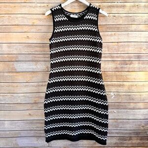 Calvin Klein Dress Women’s Size Small Chevron Stripe Knit Sweater Sleeveless